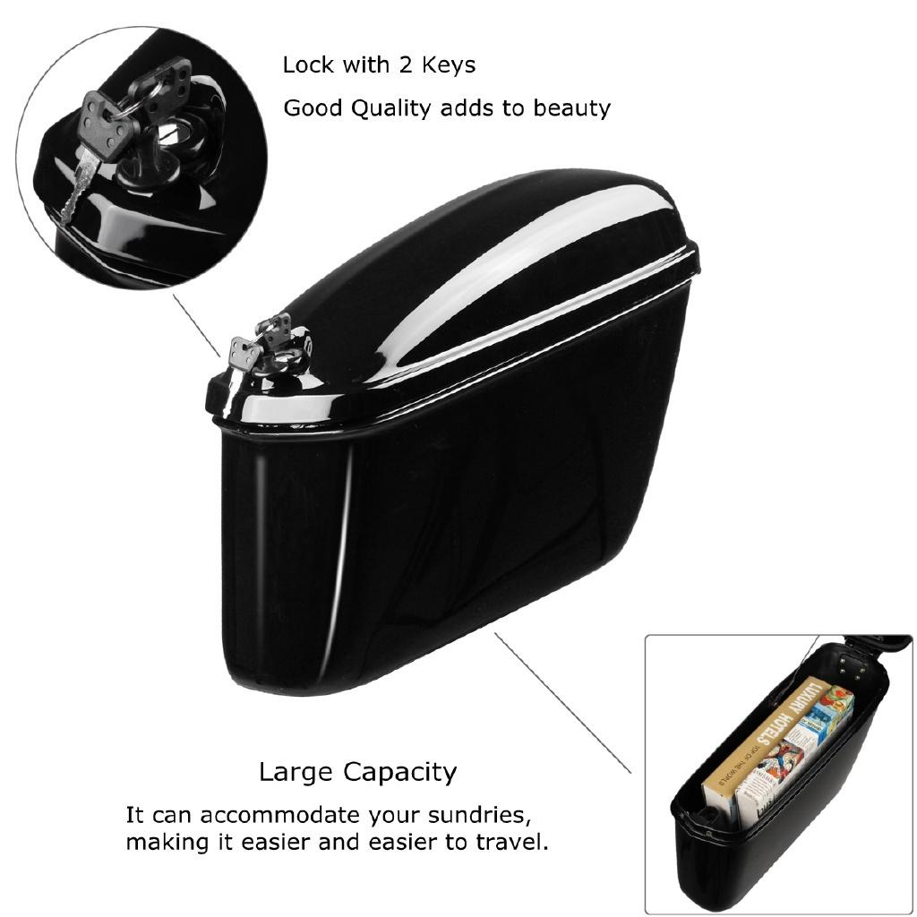 1Pair Motorcycle Saddlebags Trunk Side Luggage Pouch for Harley Softail Sportster Storage Hard Box Tool