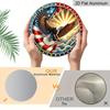 2D Flat 1pc American Flag Aluminum Metal Tin Sign, Freedom Spirit Round Aluminum Sign, Eagle Soaring 7.87X7.87 Round Aluminum Sign - Patriotic Pride