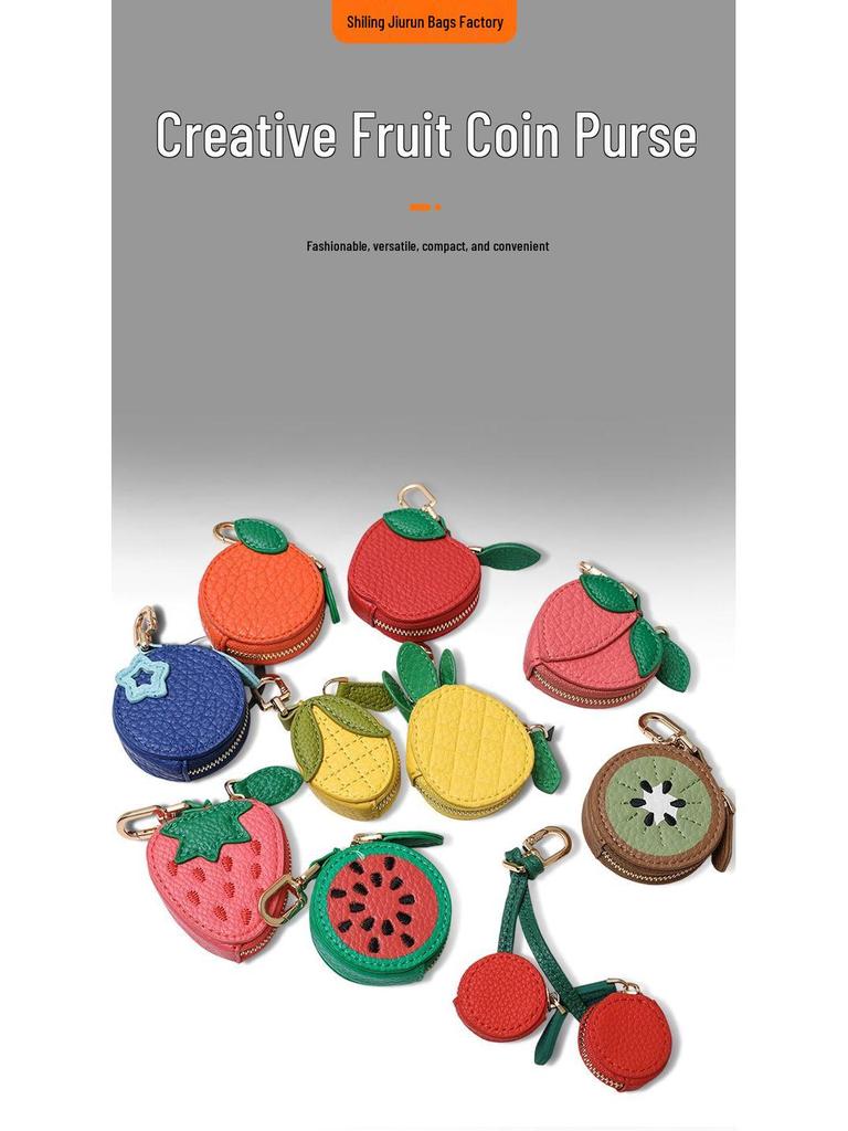 Beliebte Frucht-Münzbörse Schlüsselanhänger: Frisch, Schlicht, Anhänger-Taschenanhänger gegen Verlust