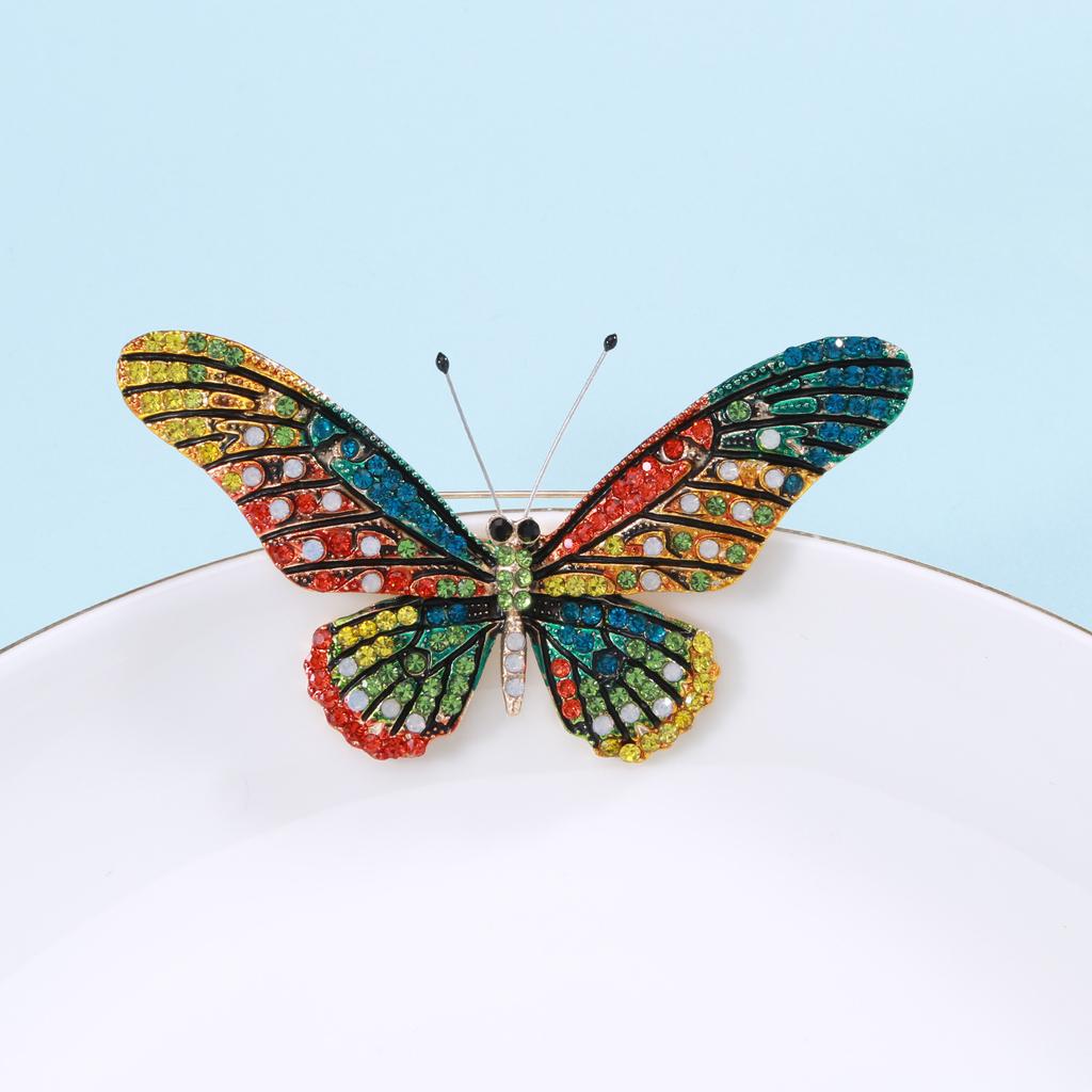 Creative And Simple Fashion Corsage, Alloy Rhinestone Butterfly Brooch, Clothing Accessories Pin Collar Pin