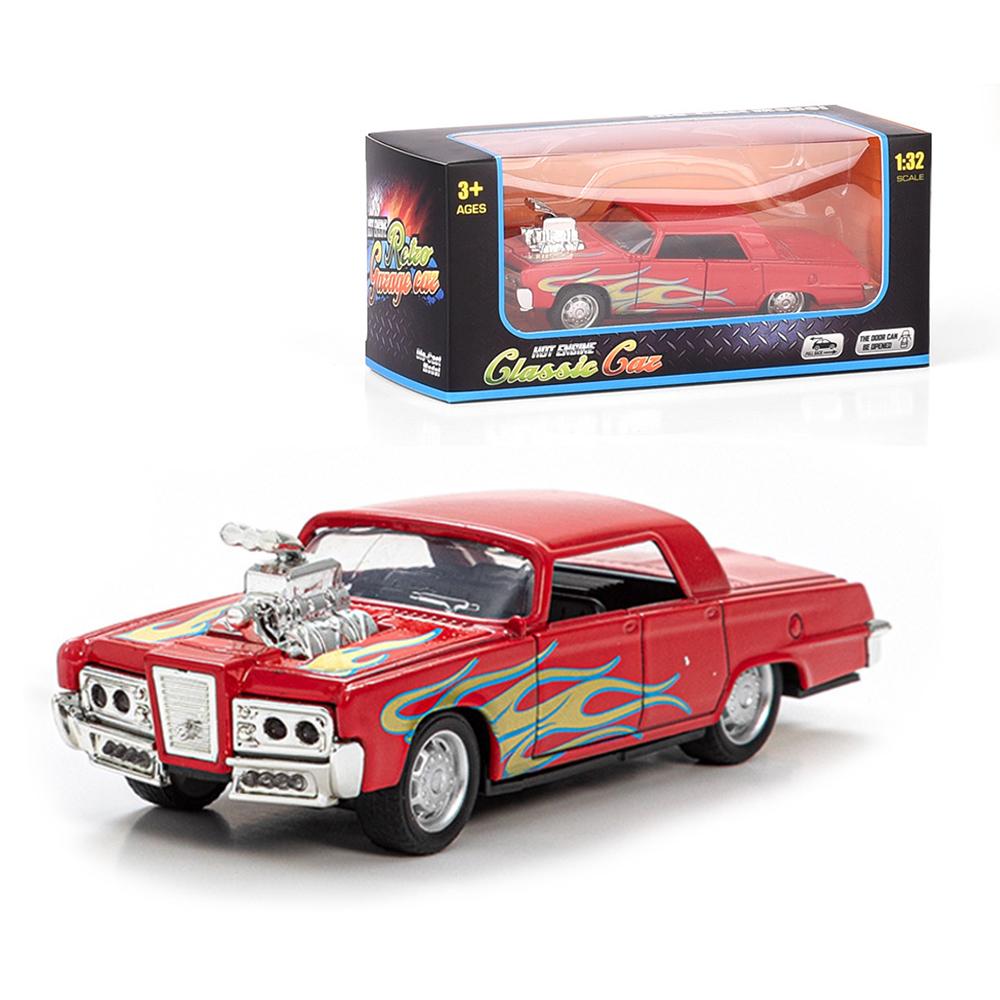 

Винтажная игрушка-автомобиль с откатным механизмом 1/32, имитация автомобиля из сплава, игрушечная модель автомобиля, детская игрушка-автомобиль на батарейках со световым звуком 1/32-Size:12.5*5*3cm красный