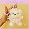 Cute Bow Lace Decoration Cartoon Plush Bear Doll Pendant Children Toy For Gift