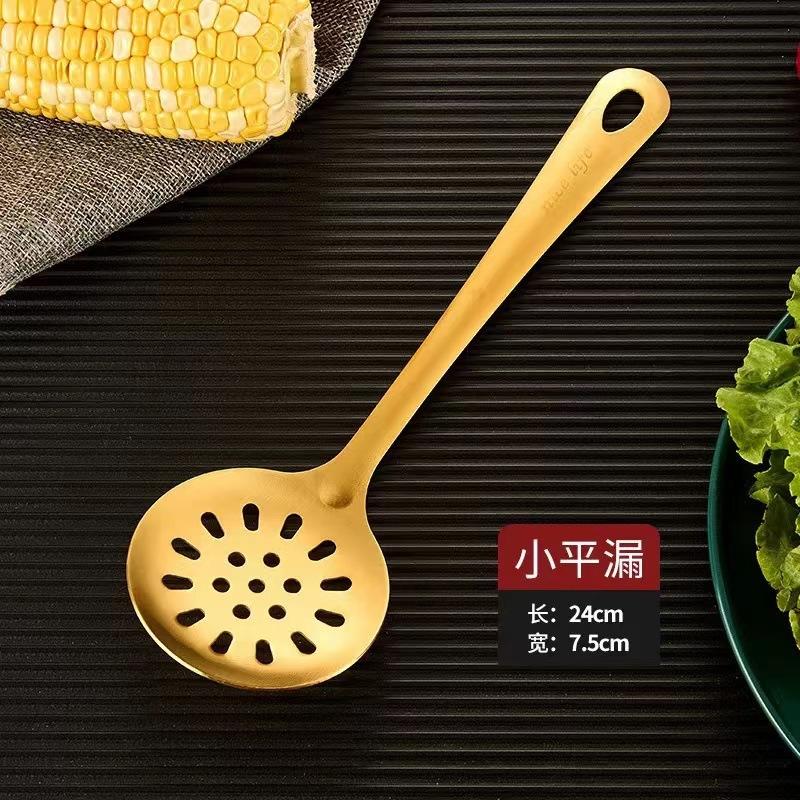 

Heavy Duty Stainless Steel Kitchen Utensils 6 Piece Set , Heat Resistant Cooking Tools with Slotted Spoon, Ladle and Strainer