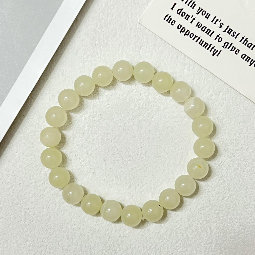 Natural Calcite 8mm Round Beads Stretchable Beaded Bracelets For Women Healing Meditation Gem Semi Precious Gemstone Bangle Jewelry Gifts