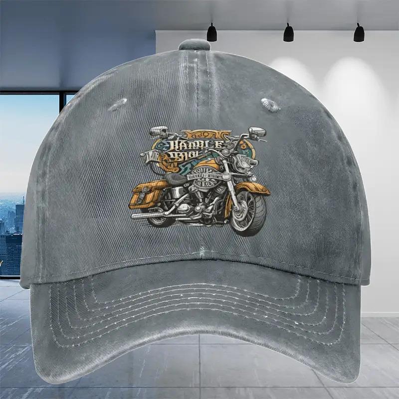 1pc  Davidson Motorcycle Cap  Adjustable Snapback Hat Featuring a Motorcycle Design Lightweight for All Seasons