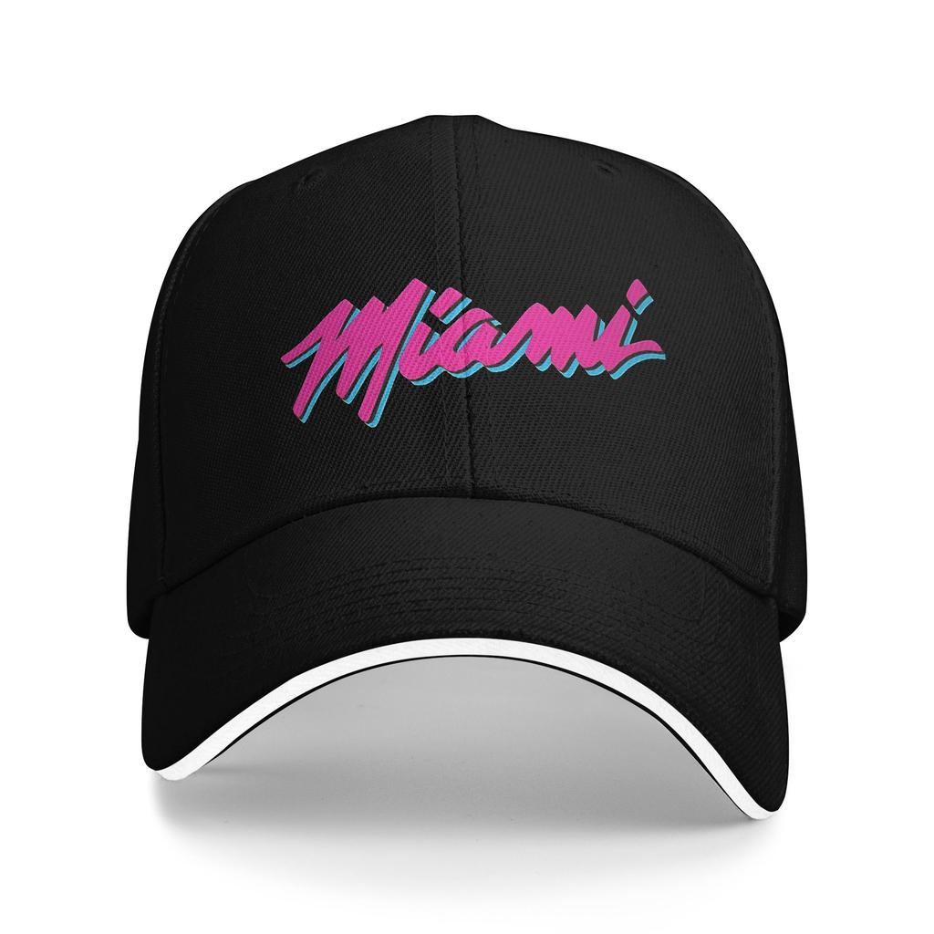 Miami Vacation Sandwich Cap Adult SportBaseball Caps Hats Breathable Polyester Racing Cap Winter Cap
