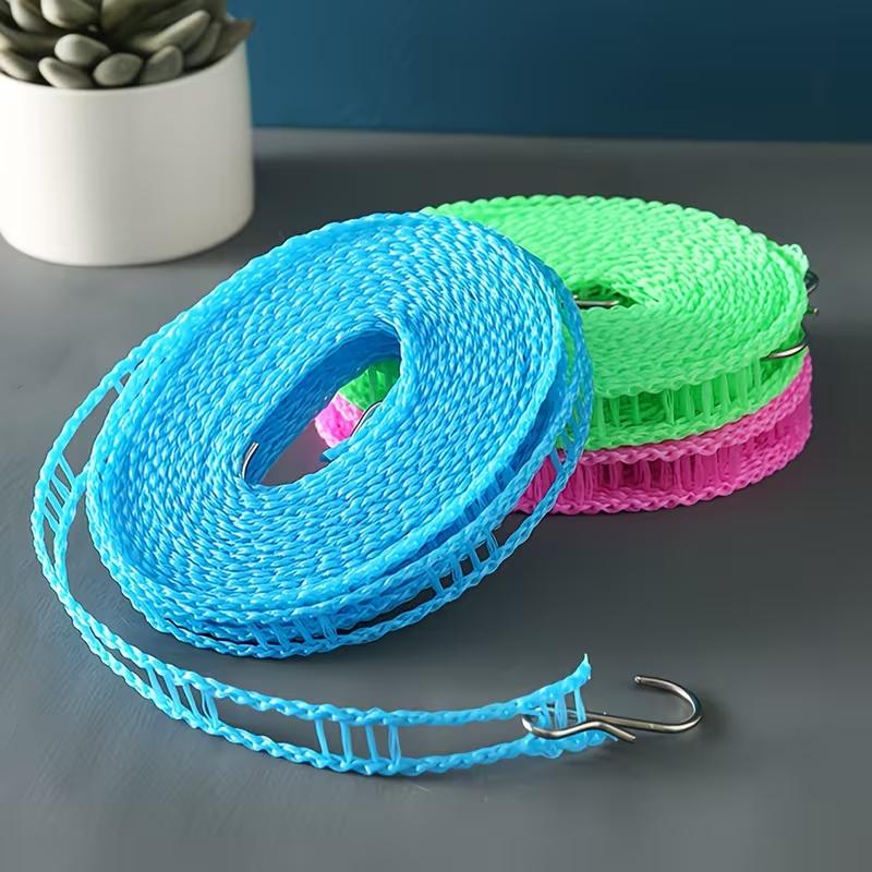 Windproof Clothesline Non Slip Portable Laundry Rope Indoor Outdoor Punch Free Clothesline for Travel Camping Balcony Home Use
