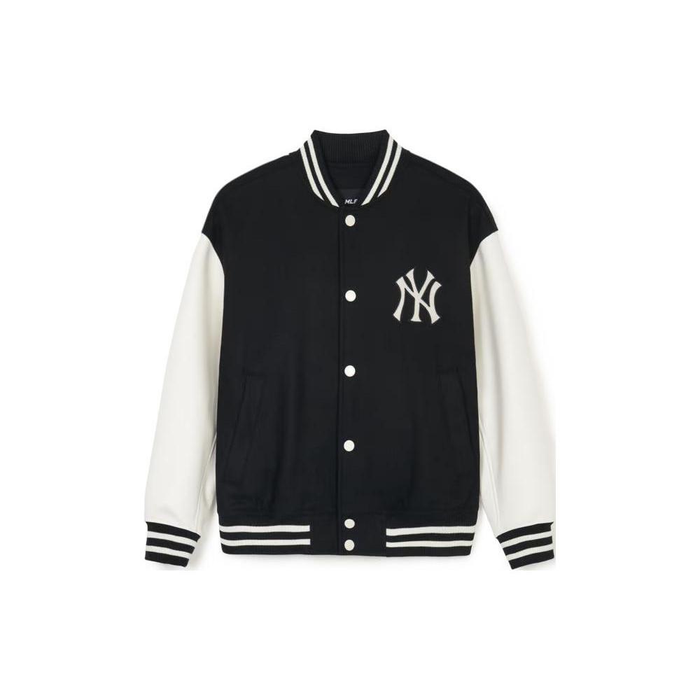 MLB SS24 Baseball Jacket Unisex Black 3AJPV0541-50BKS XS