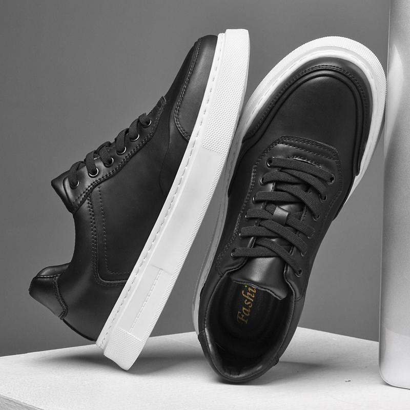 Fashion Genuine Leather Mens Sneakers New Design Skateboard Footwear Men Comfortable Casual Shoes Outdoor Walking Shoes Tenis Masculino