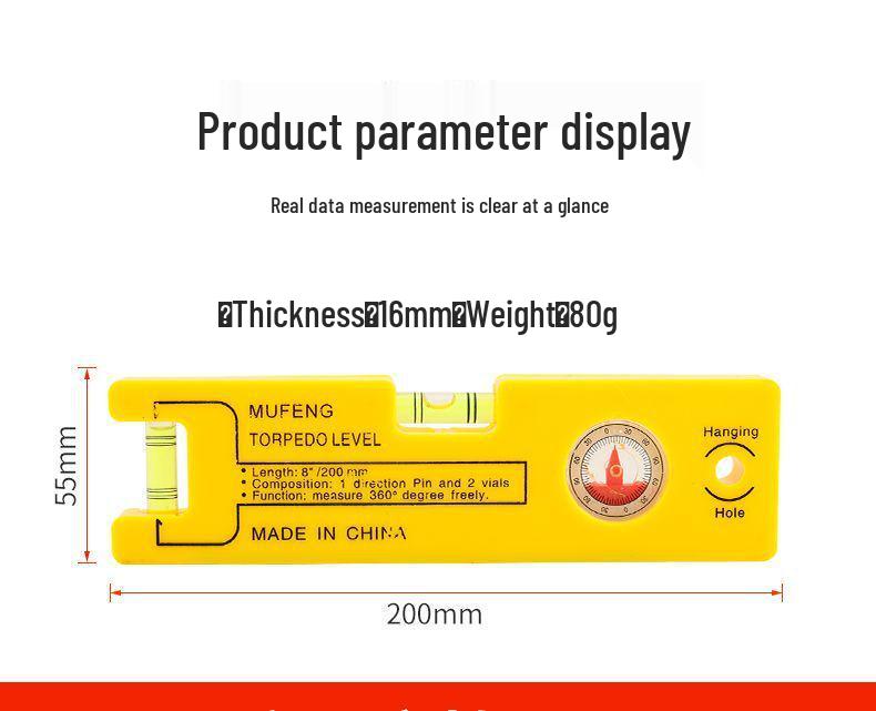 Mini Portable Magnetic Spirit Level - Multi-Functional Precision Tool for Measuring Angles and Decorations