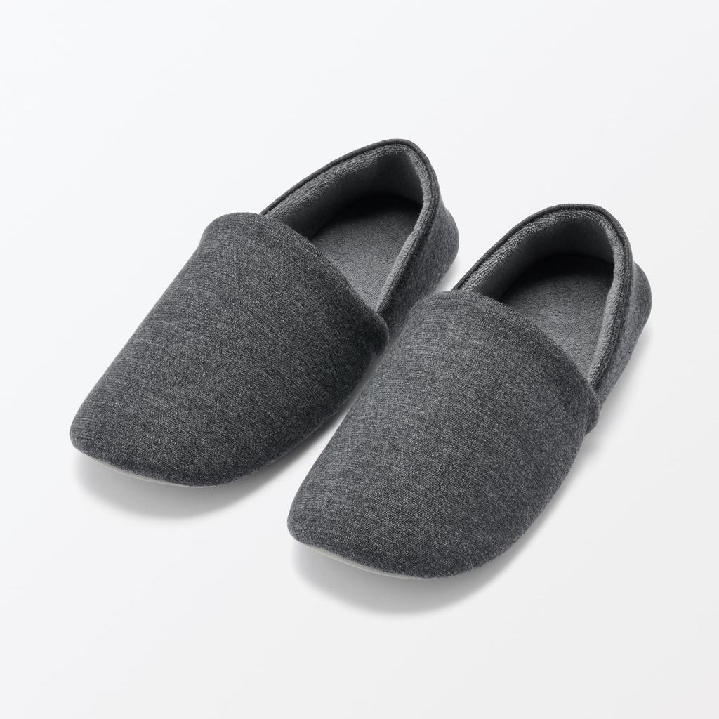 MUJI Bavlněná směs Džersej Přenosný Do pokoje Tmavá Velikost M 84731709 Boty, Šedá, (Velikosti 22-24,5 cm),