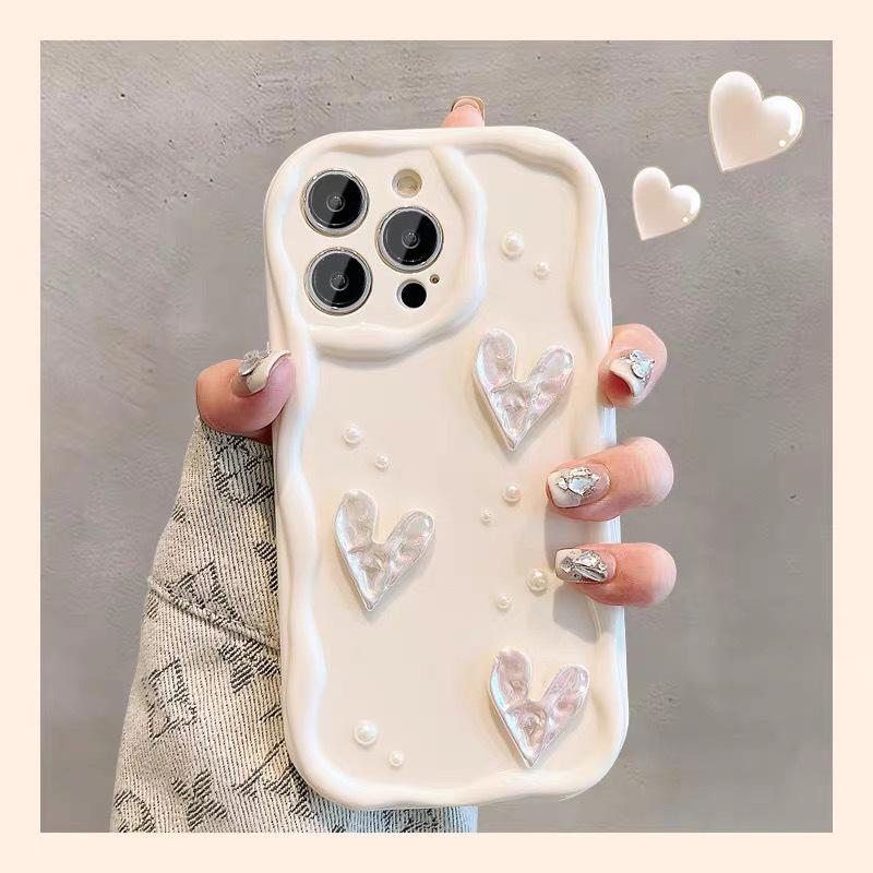 Small Fresh Phone Case for Apple 17 Promax All Inclusive Anti Drop Precision Hole for IPhone 15 Plus Women 14 Chain