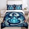 3pcs Blue Dragon Print Cover Set Ultra Soft, Breathable, and Comfortable Bedding with Stylish Design for Bedroom and Guest Room Decor 1 Cover and