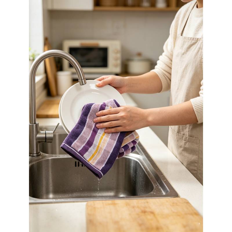 Cotton Striped Face Towel With Absorbent Thickened Fabric For Home Use Adults