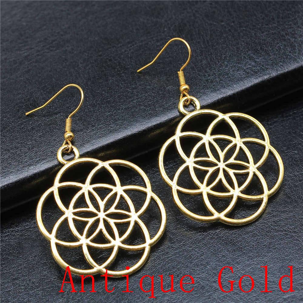 Mandala Pattern Drop Earrings Dangle Drop Earrings For Women Jewelry Making Wholesale