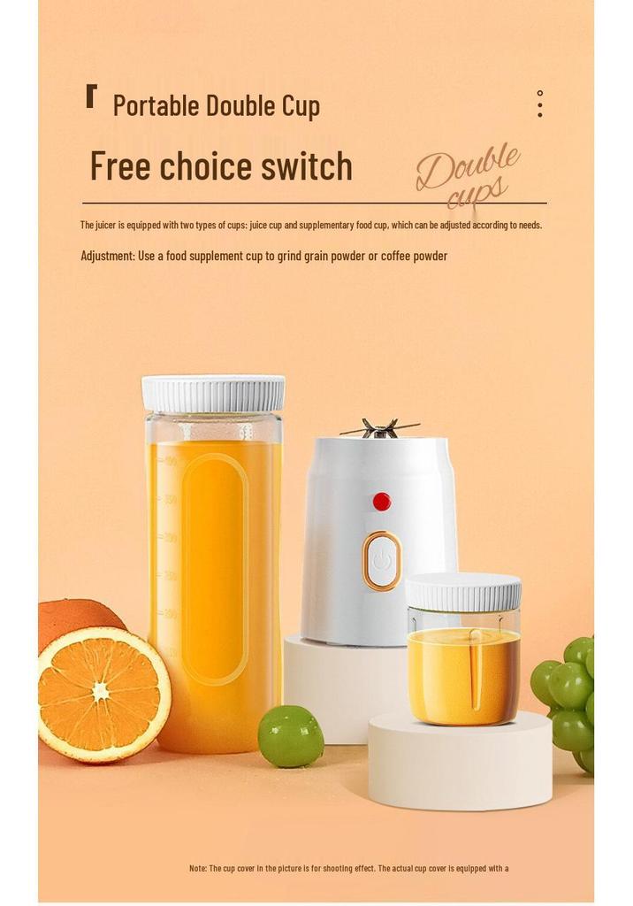 Compact Rechargeable Multi-Function Juicer & Ice Crusher for Baby Food, Smoothies, and Fruit Juice