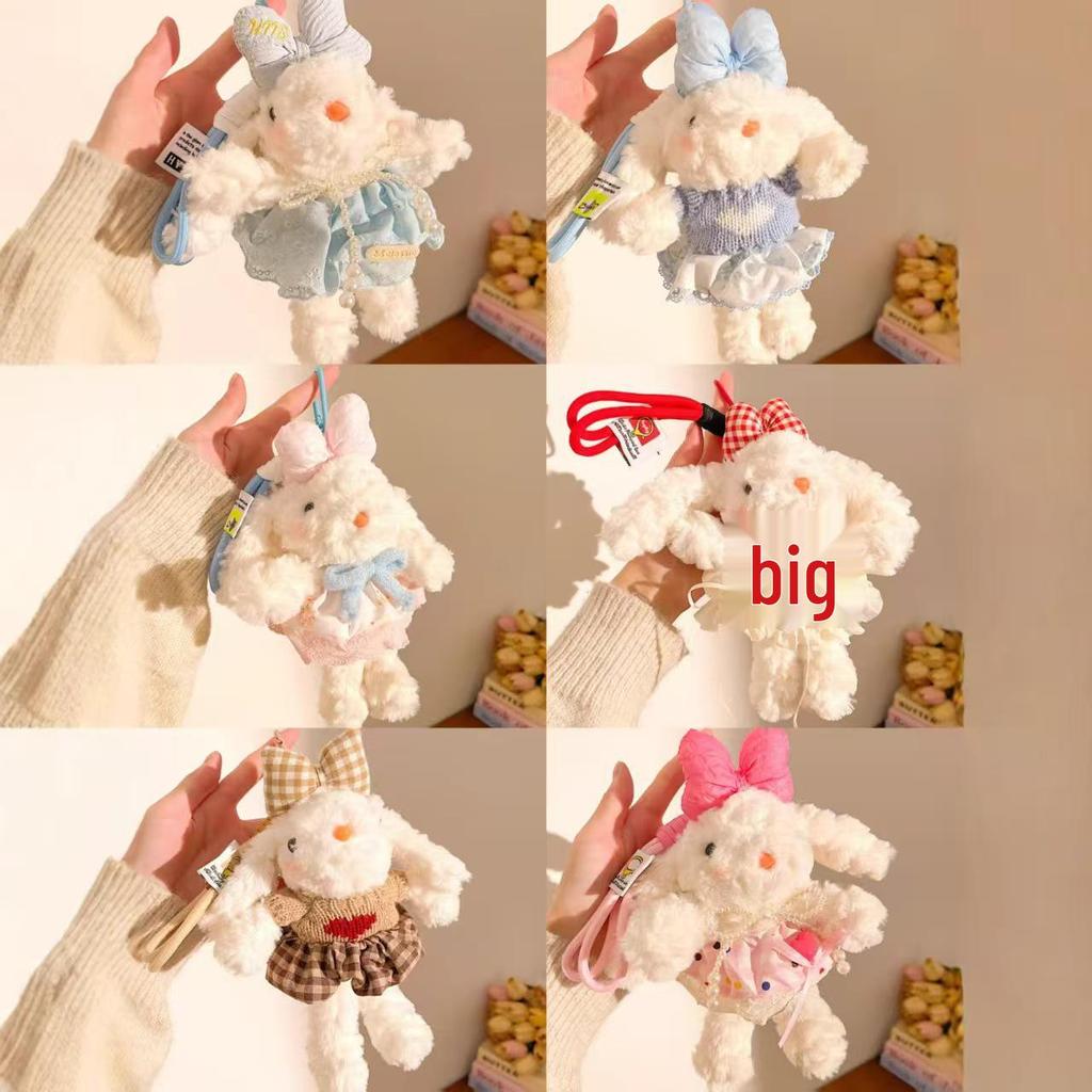 Princess Cartoon Rabbit Plush Keychain Cute Girls' Gift Bag Charm
