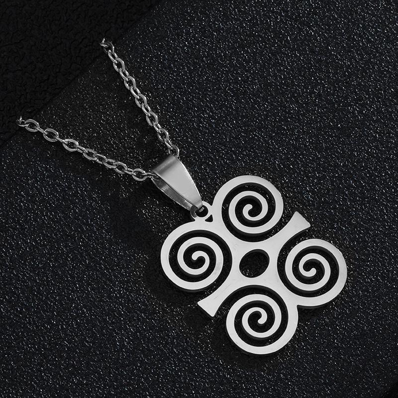 Afrikanische Adinkra Symbole Gold Anhänger Halskette für Damen