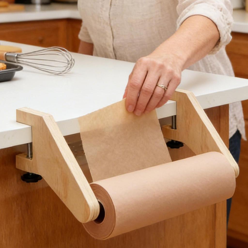 Wooden Craft Paper Roll Holder Dispenser Tabletop Easel Wrapping Paper Dispenser Coloring Easel Paper Bracket Drawing accessory