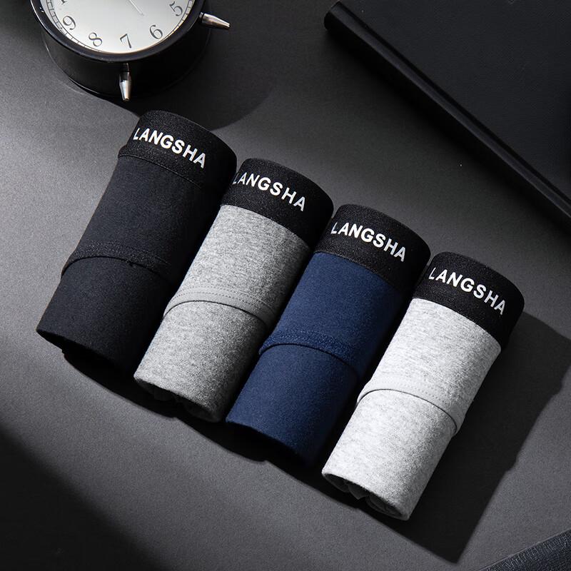 LANGSHA Men's Cotton Briefs 4-Pack