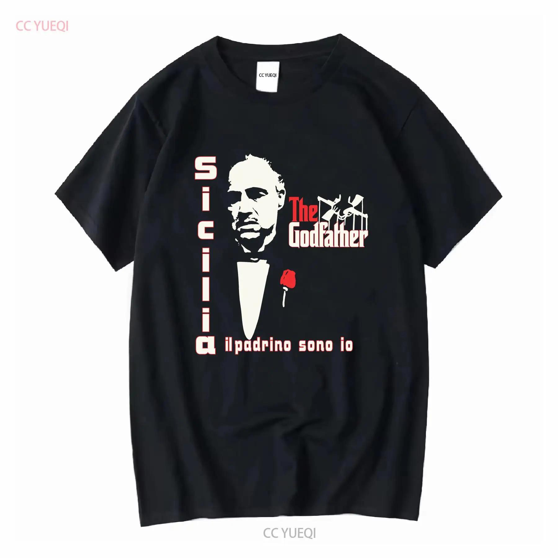 The Godfather Sicilia il Padrino Sona ia Movie T Shirt Size XXL Black Crewneck vintage Washed Stylish Unisex Slightly homme S