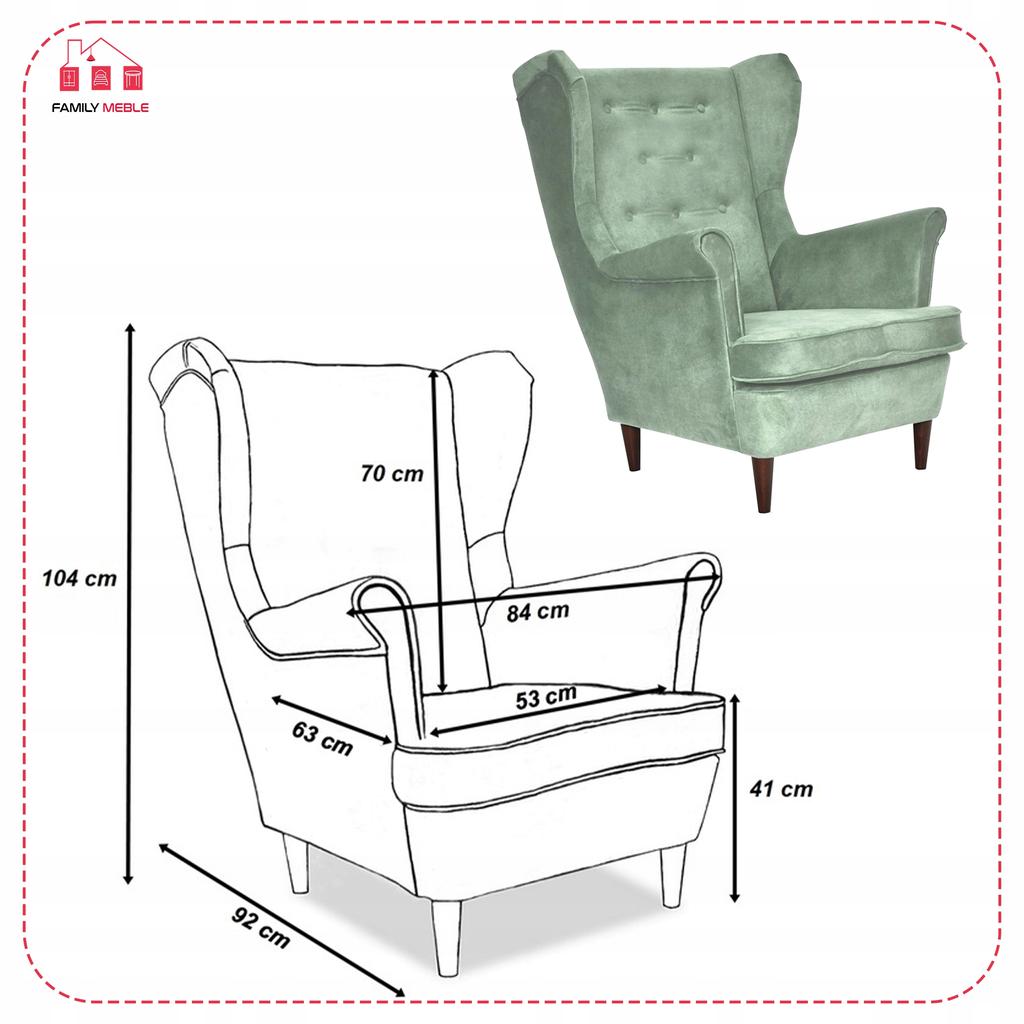 Diana Scandinavian Wing Chair Family Furniture Mint Pistachio Suede