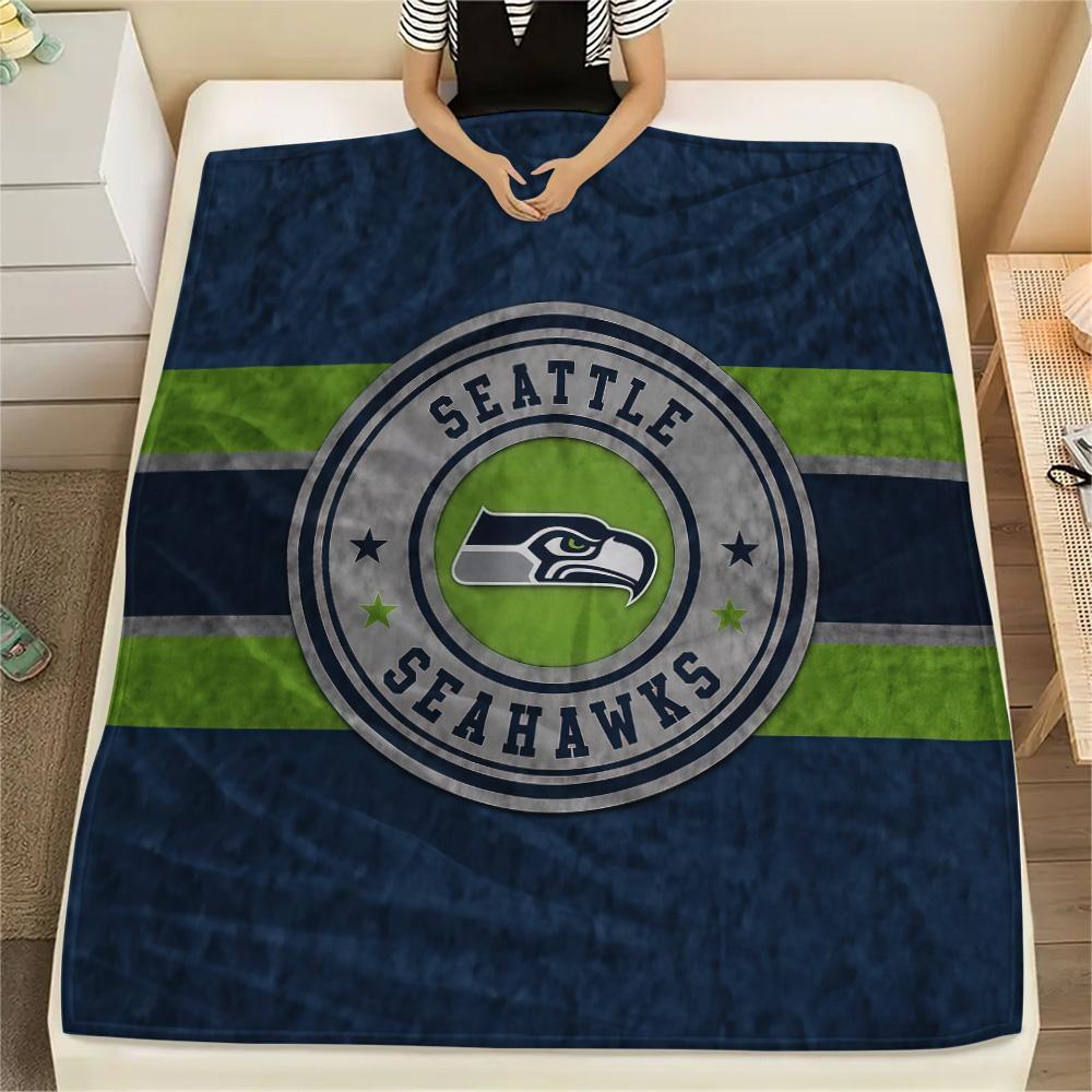 Seattle Seahawks Flannel Blanket, High Quality Comfortable for All Seasons, Home Decor, Warmth and Comfort