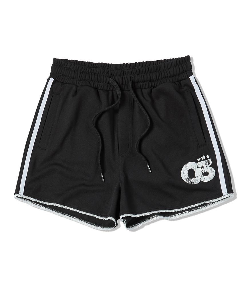 TRAVEL Zero Three Jersey Lace Shorts Black