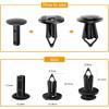 GOOACC GRC-18 100 Stück 7mm 8mm 10mm Nylon-Druckspreiznieten Ersatzkit, Stoßfängerbefestigung Nietenclips GM 21030249 Ford N807389S