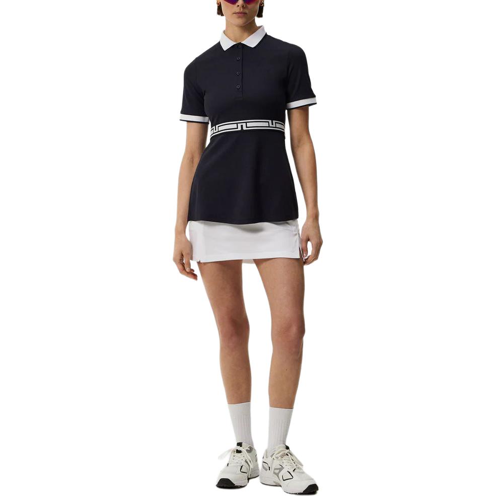 J.LINDEBERG Color Block Polo Shirt Women Tops Navy-Blue GWJT08095-6855