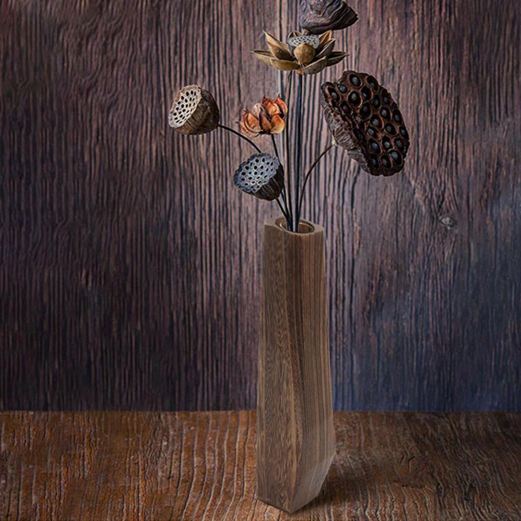 Jarrón de Madera Jarrón de Flores de Madera Adorno de Mesa Decoración del Hogar Para Interior Exterior Patio Pasillo Baño Dormitorio Centros de Mesa