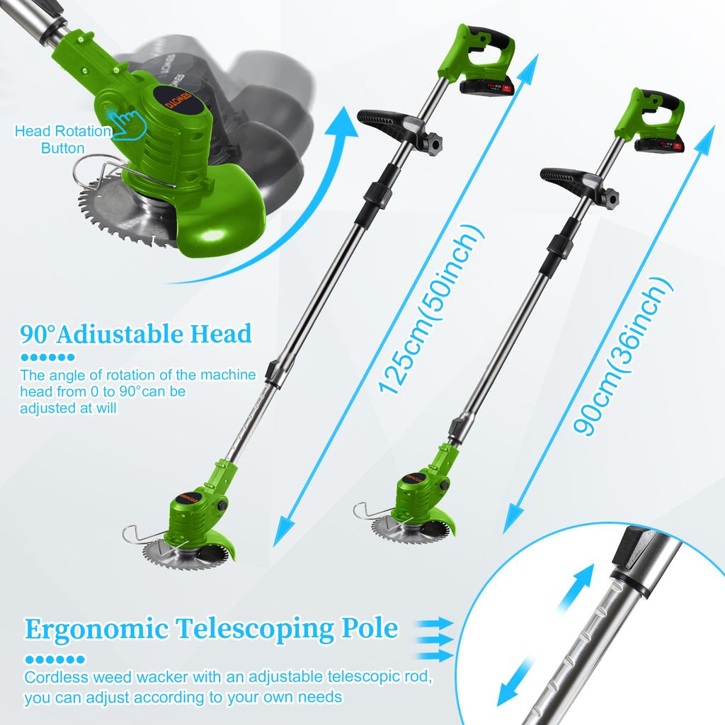 Easy And Efficient Cordless Electric Mower For Lawn Care Brushless Motor Lithium Battery Weeder