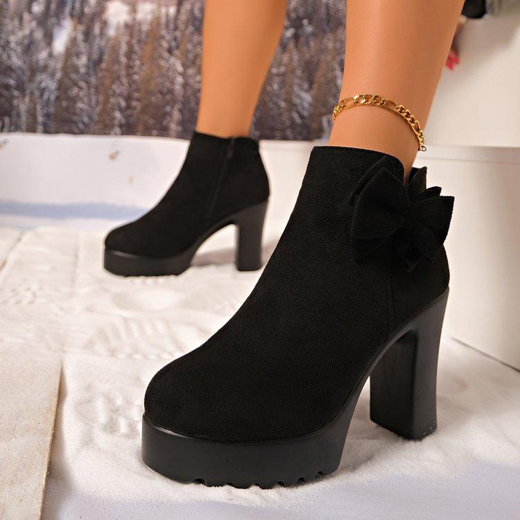 

new Winter Women Ankle Boots PU Leather Female Thick Plush Warm Snow Boots Mother Waterproof Non-slip Booties Luxury 35