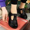 Women's Summer New Leather Platform Casual Shoes Hollow Sandals