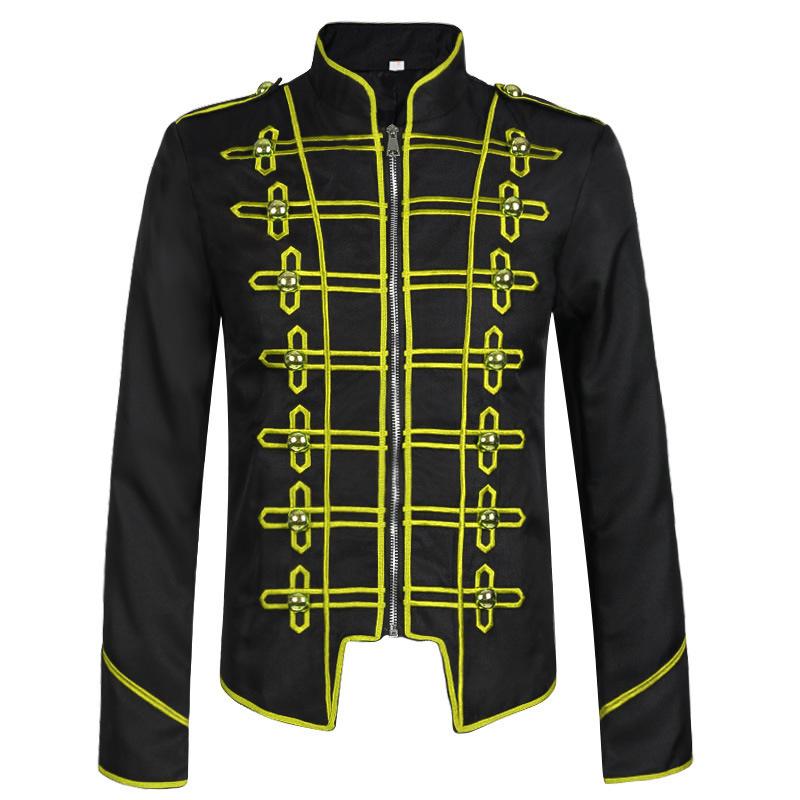 2026 Medieval vintage menswear, Halloween steampunk drummer, gothic jacket performance costume