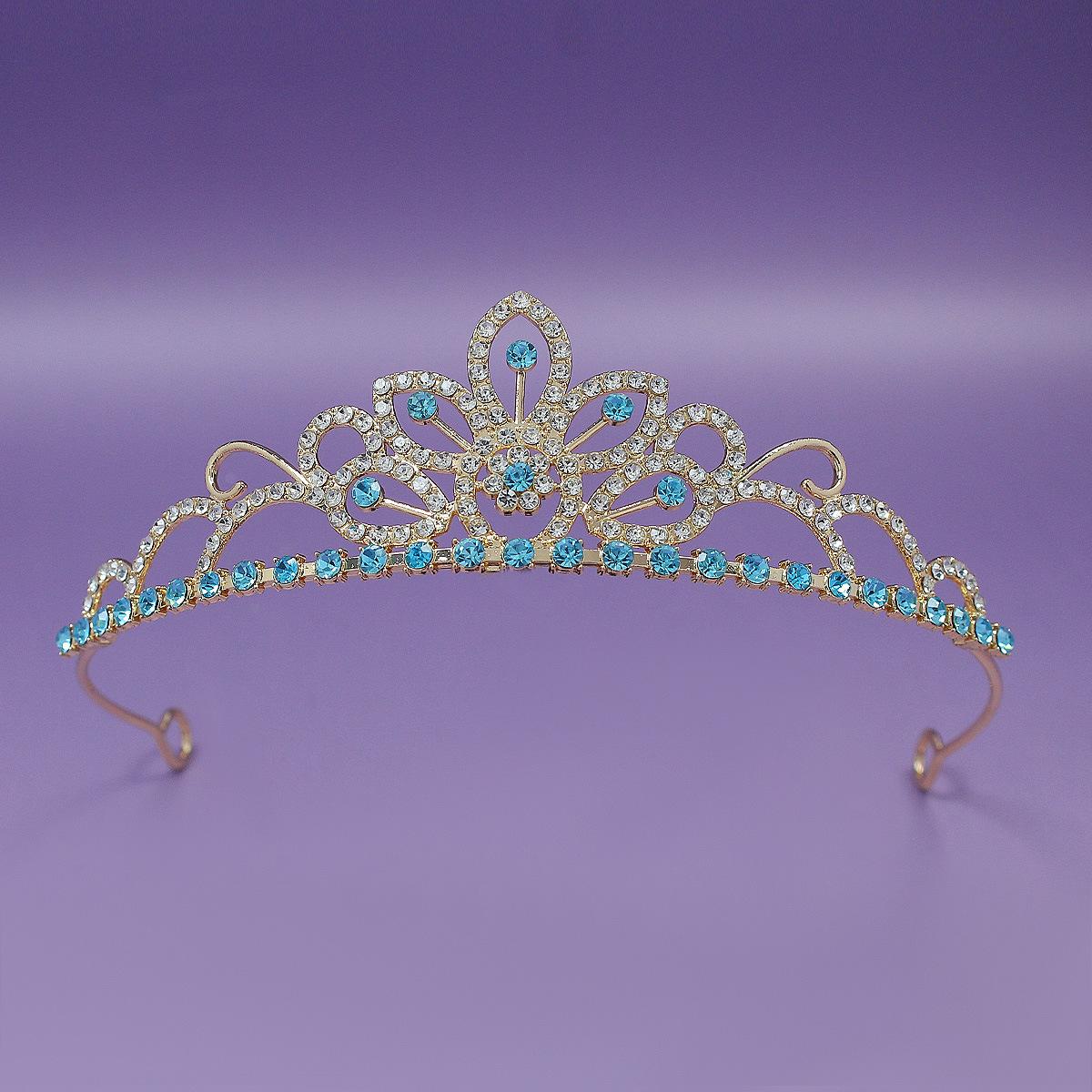 

Новый головной убор в виде короны, детская повязка на голову в виде короны принцессы, повязка на голову для выступления на день рождения, показ мод, повязка на голову с украшениями для девочек 13CM