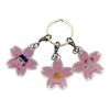 Marimocraft Snoopy SAKURASAKU 3-Link Acrylic Keychain Cherry Blossom Charm Key Ring Bag Accessory Made In Japan SPC-1453