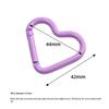 5PCS Multipurpose Heart Carabiner Keyrings Lightweight Hook Clips for DIY Jewelry Making Backpack Hanging Travel Use