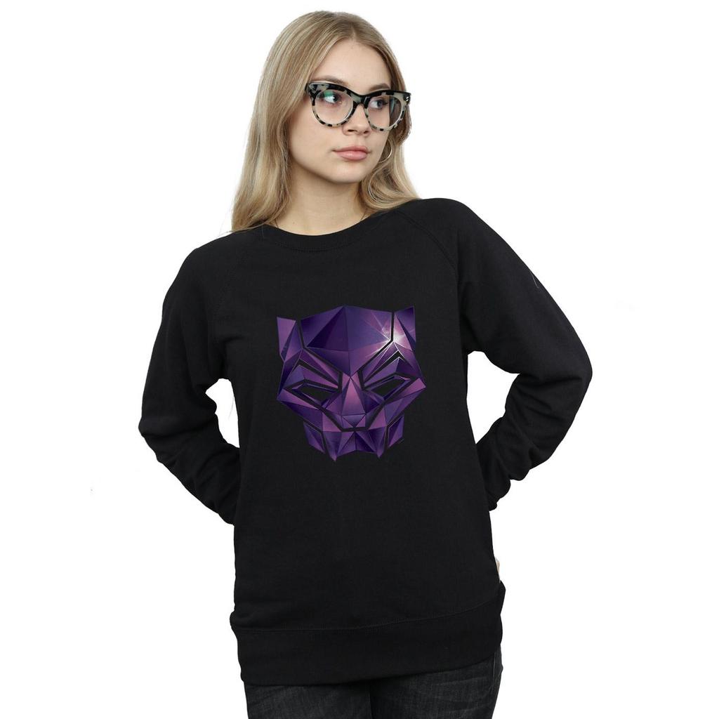 Marvel Womens/Ladies Avengers Infinity War Black Panther Geometric Sweatshirt