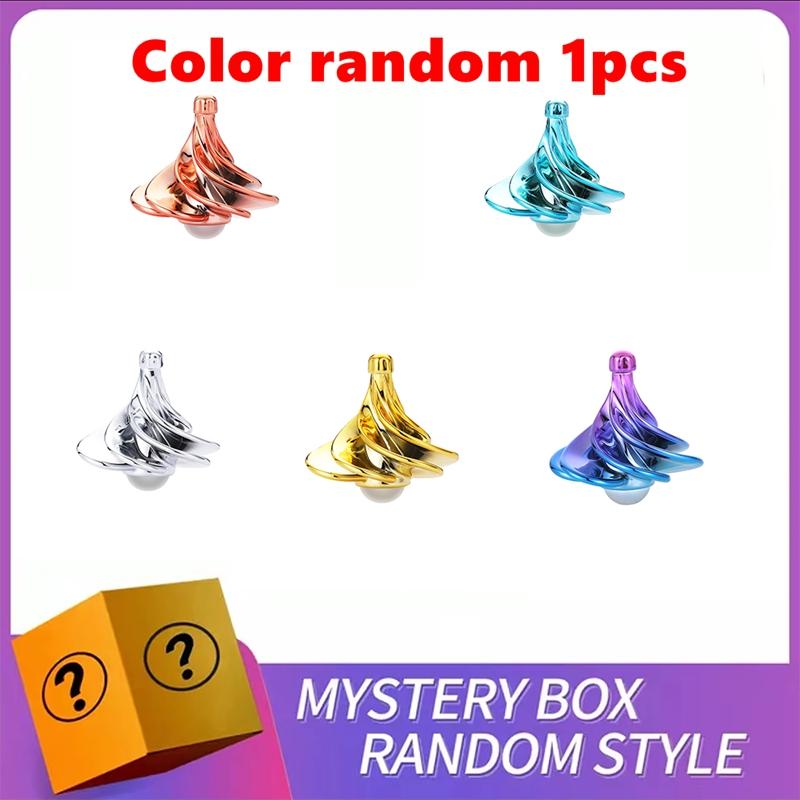 WINSPIN Toy Pneumatic Gyro Portable Fingertip Decompression Desktop Toy Wind Blowing Rotating Multicolor Gyro Children's Gift