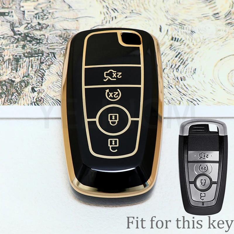 3 4 5 Button Car Key Cover For Ford Fusion Mondeo Mustang Explorer Edge Ecosport For Lincoln Mondeo Mkc Mkz Mkx Key Case For Car