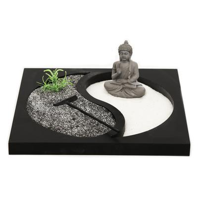 [A3078] - Zenová zahrada 'Buddha' jin jang - 23x23x17 cm