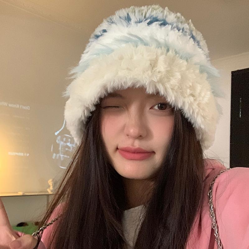 Autumn And Winter Plush Thick Cold-Proof Wool Hat Warm Ear Protection Knitted Hat For Women