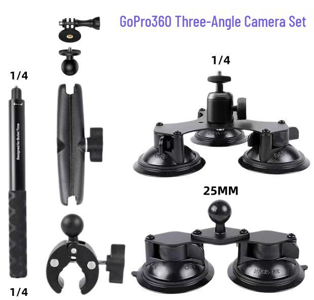 DJI GoPro 360 Action Cam Car Mount - Strong Suction Cup for Windshield & Vehicle Sports Camera Holder