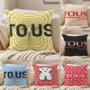 Luxury T-Tou-u Brand Cushion Cover Silky Short Plush Sofa Pillow Cover Hidden Zipper Soft Dustproof Case for Home Decor