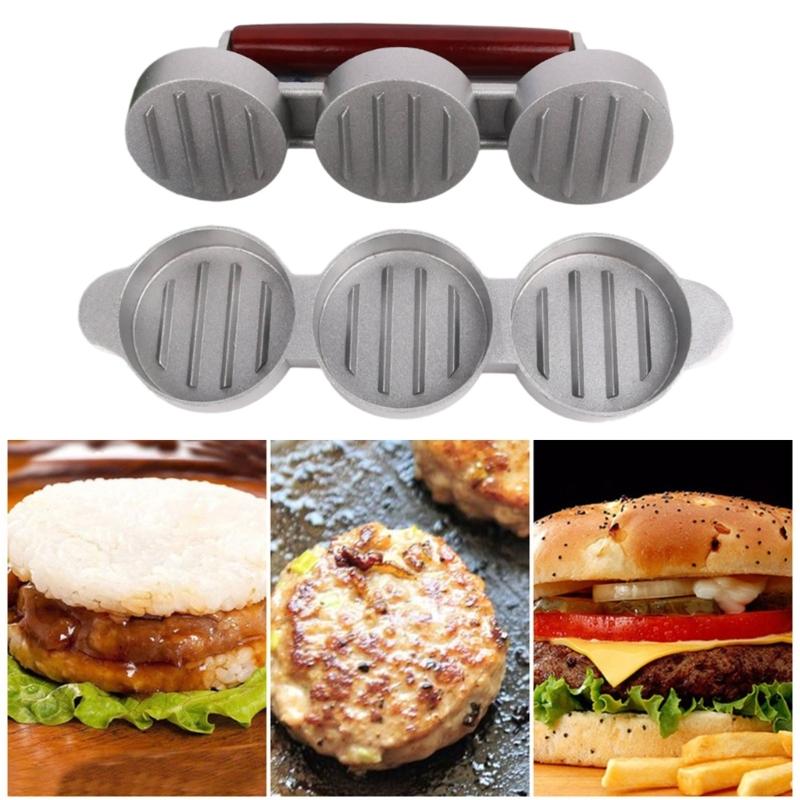 Sturdy Aluminum Alloy Small Patty Maker Kitchens Supplies for Crafting Delicious Burgers Home or During Picnics