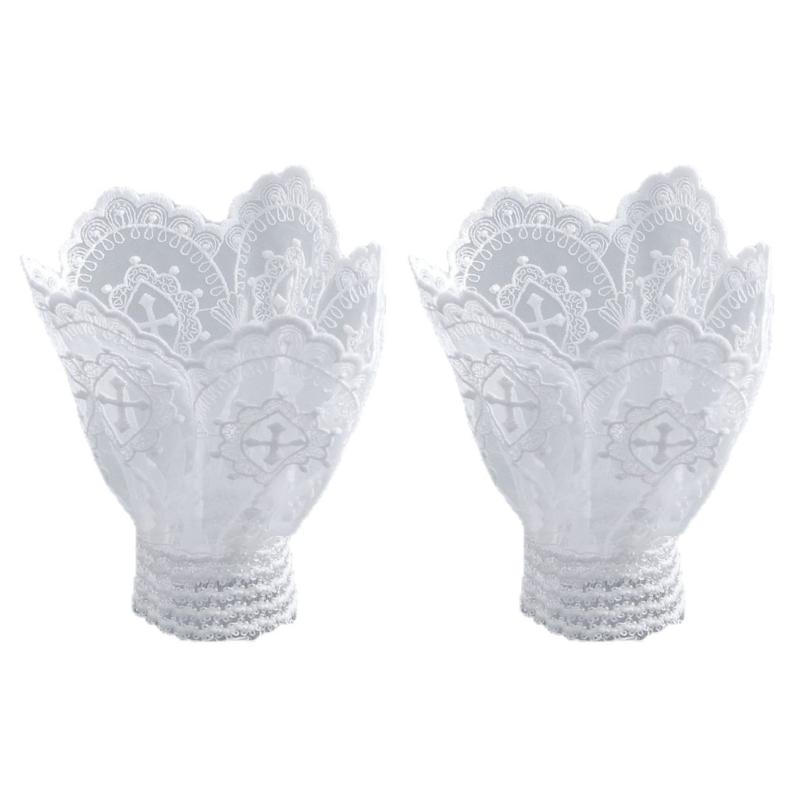 Elegant Women Lace Trim Arm Sleeves Wrist Cuffs Decorative Sleeves Armwear For Office Daily Wear And Formal Event Outfit