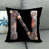 Science fiction style letters Digital printing short plush pillow covers for car sofa office cushion cover home goods
