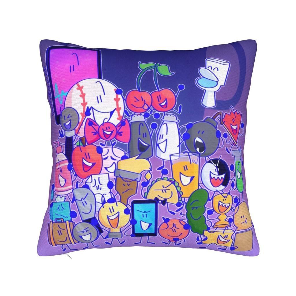 BFDI Inanimate Cartoon Pillowcase Cushion Cover Decoration Battle for Dream Island Pillow Case Cover Home Drop Shipping 40X40cm