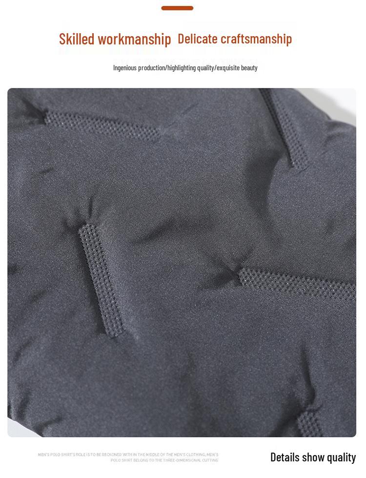 Men's Lambswool Winter Hooded Jacket and Cotton Pants Set - Plus Velvet, Thick, and Large Size.